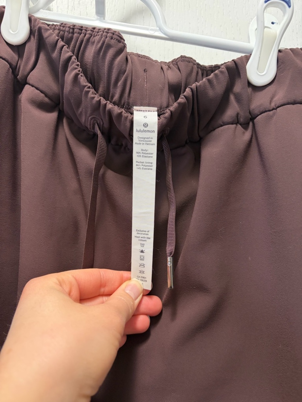 lululemon mauve drawstring A-line skirt